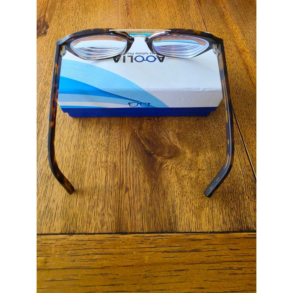 Aoolia Eyeglass Frames Lot Tortoise Double Bridge & Gold Geometric‎ Glitter 2pc